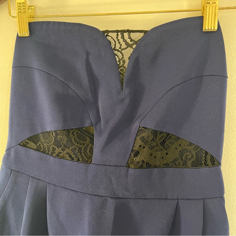 [Express] Blue Strapless Dress - Picture 6 of 12